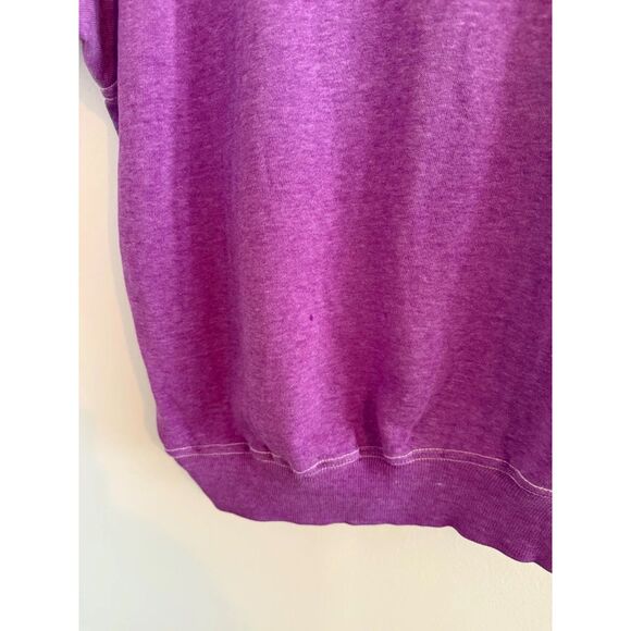 Vintage Short Sleeve Purple Sweatshirt - Picture 4 of 5